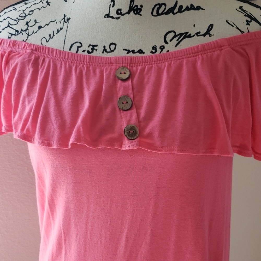 Pink off the shoulder blouse - Picture 2 of 2